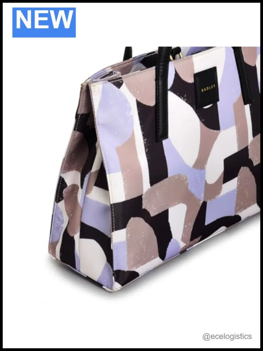 RADLEY Recycled Fabric Satchel Bag Geometric Print Crossbody